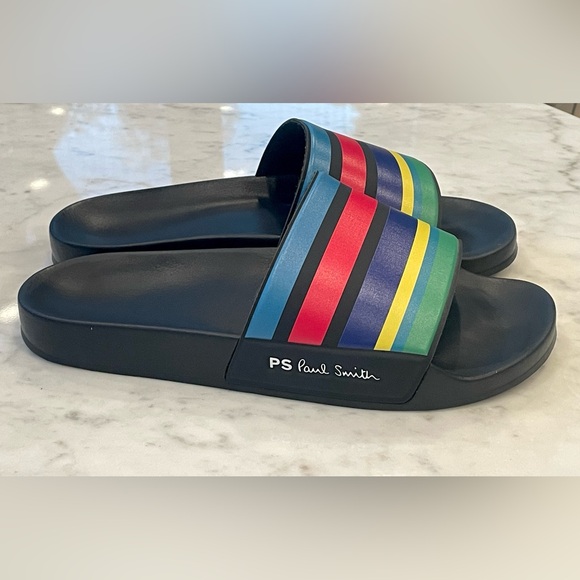 Paul Smith NWOT Signature Striped Slides, multicolor, sz 43-44 (US10- 10 1/2) - Picture 5 of 11